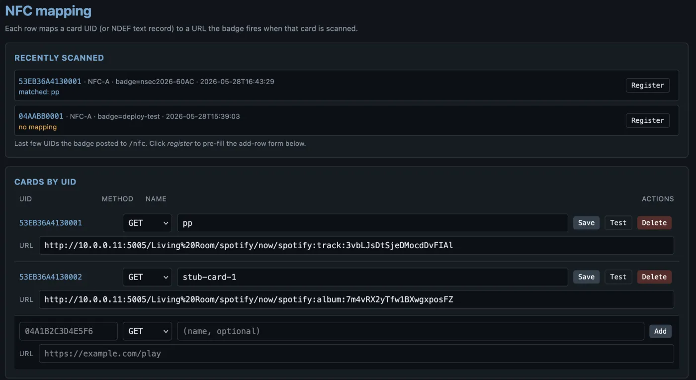 mapping.json mapping for the badge